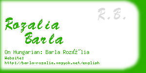 rozalia barla business card